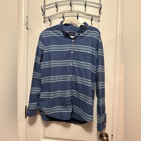 American Eagle Seriously Soft Button Down shirt Mens large - Picture 1 of 11
